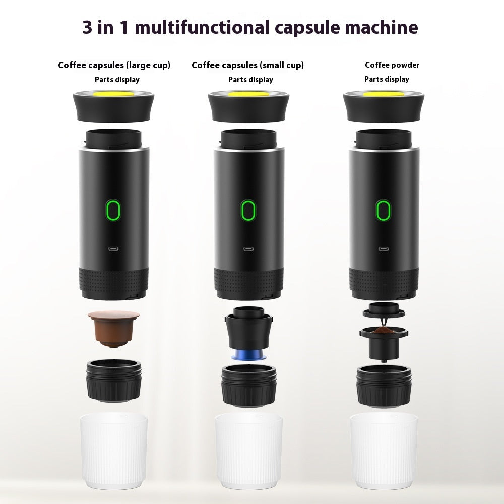 Portable Espresso Maker - Top-Rated 3-in-1 Electric Coffee Grinder for Travel