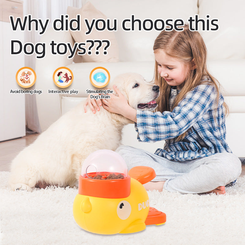 Interactive Dog Puzzle Feeder - Cartoon Duck Design, Anti-Slip, Automatic Treat Dispenser for Fun Training