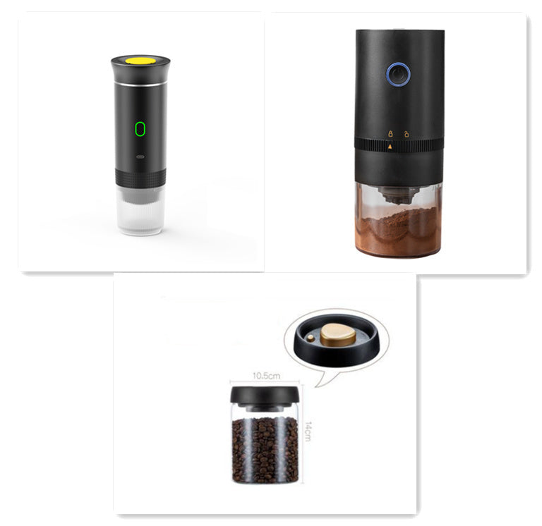 Portable Espresso Maker - Top-Rated 3-in-1 Electric Coffee Grinder for Travel